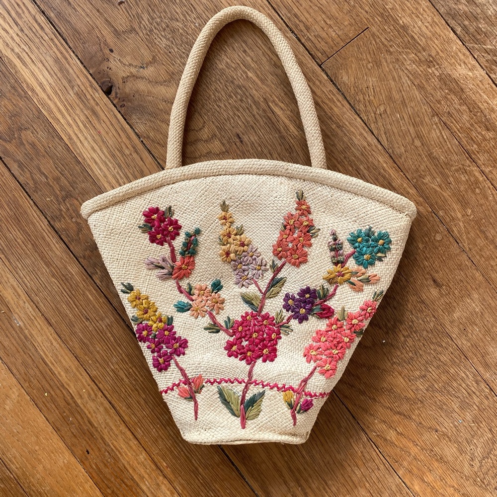 1940s vintage straw bag